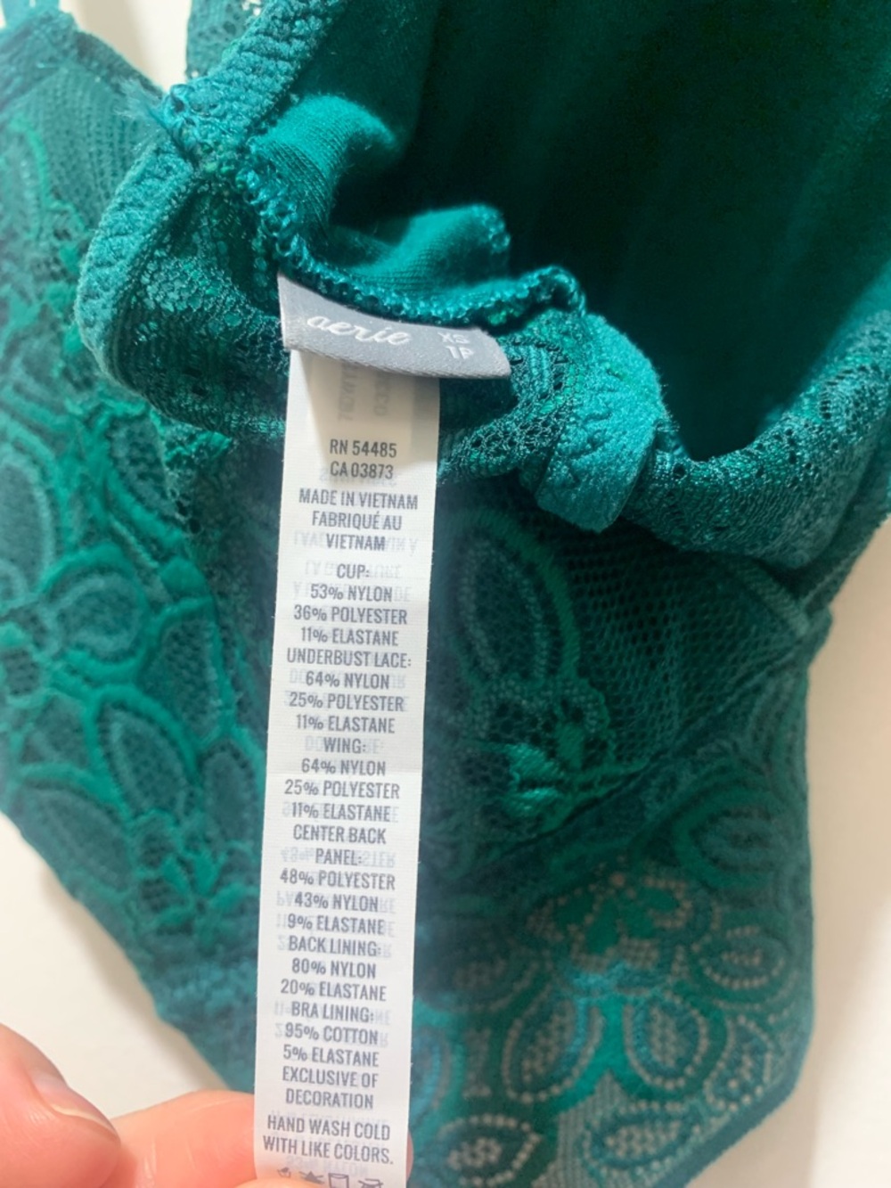 aerie hunter green Lace Racerback Bralette - Picture 3 of 7